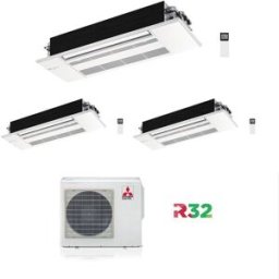 Mitsubishi Electric Condizionatore Climatizzatore Trial Split Cassetta 1 Via MLZ-KP 9000+9000+18000 Con MXZ-3F68VF4