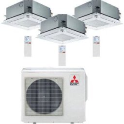 Mitsubishi Electric Condizionatore Climatizzatore Trial Split Cassetta R-32 9000+9000+12000 BTU Con MXZ-3F68VF4 Wi-Fi Optional