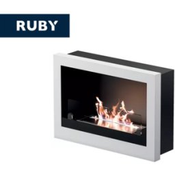 Tecno Air System TECNOAIR SYSTEM Camino a Bioetanolo Ruby Da Parete Modello TREVISO Da 2,5 kW Colore Bianco