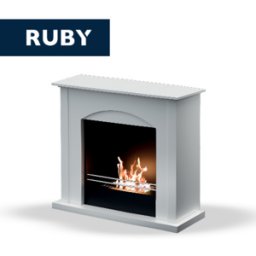 Tecno Air System TECNOAIR SYSTEM Camino a Bioetanolo Ruby da Pavimento Modello FIRENZE Da 2,5 kW Colore Bianco
