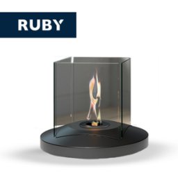 Tecno Air System TECNOAIR SYSTEM Camino a Bioetanolo Ruby Da Tavolo Modello LIONE Da 0,5 kW Colore Nero