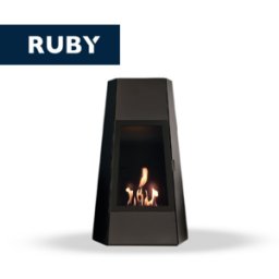 Tecno Air System TECNOAIR SYSTEM Camino a Bioetanolo Ruby da Pavimento Modello SHANGHAI Da 3,0 kW Colore Nero