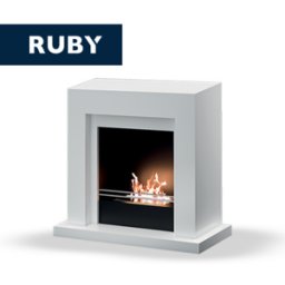 Tecno Air System TECNOAIR SYSTEM Camino a Bioetanolo Ruby da Pavimento Modello UDINE Da 2,5 kW Colore Bianco