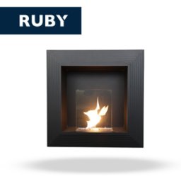Tecno Air System TECNOAIR SYSTEM Camino a Bioetanolo Ruby Da Parete Modello ELYSIUM Da 2,5 kW Colore Nero