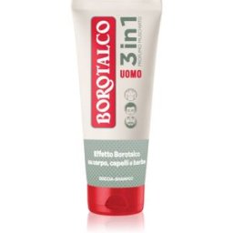 Borotalco UOMO 3 in 1 gel doccia per uomo per viso, corpo e capelli profumi Muschiato 200 ml