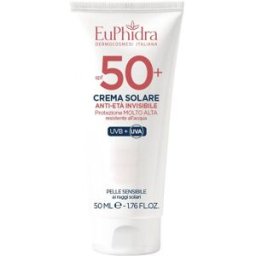 EuPhidra Crema Solare Anti-Età Invisibile SPF 50+ - Crema solare viso per le macchie cutanee, 50 ml