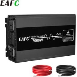 EAFC Inverter per Auto a Onda Sinusoidale Pura 4000W 5000W 7000W da DC 12V a AC 220V, Convertitore di Alimentazione Portatile, Inverter Solare per Auto