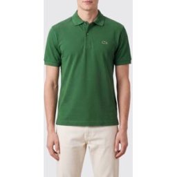 Lacoste Polo classica a maniche corte in cotone con logo patch Verde Taglia 7