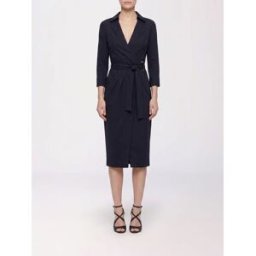Elisabetta Franchi Abito midi in cotone stretch Nero Taglia 44