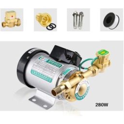 PMStarry Pompa a tubazione da 280W 20L/min in acciaio inox, pompa di aumento pressione acqua con interruttore automatico di flusso, pompa di aumento pressione per doccia ad alta pressione