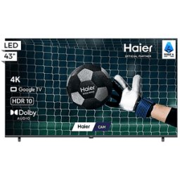 HAIER H43K85GUX TV LED, SMART TV, 43 ", NERO, Classe E, Abbonamento DAZN Full 3 mesi incluso