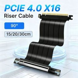 fenvi Cavo Riser PCI Express X16 15/20/30CM 90° ° Cavo di prolunga flessibile per montaggio verticale della scheda grafica