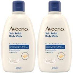Aveeno Skin Relief Bagnoschiuma Lenitivo Pelli Secche Sensibili 2x500 ml Gel doccia