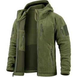 ReFire Gear Giacca da caccia in pile da uomo Escursionismo Caccia Giacca tattica in pile da esterno Inverno caldo Zip intera Felpe militari Multi-tasche