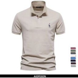AIOPESON Polo da uomo di marca Polo in cotone da uomo Manica corta Polo solida ad alta quantità da uomo Nuovi abiti estivi