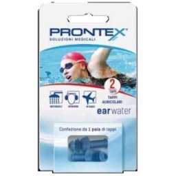SAFETY SpA Tappi Auricolari, Prontex Ear Water 1 Paio - Protezione Auricolare Impermeabile per Nuoto e Doccia