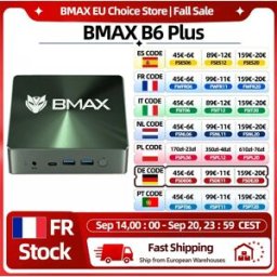 BMAX Mini PC B6 Plus Intel I3-1000Ng4 Windows 11, 12GB RAM, 512GB SSD, Wi-Fi 5, 3 porte USB 3.0, 2 porte HDMI, Bluetooth, Mini PC Type-C