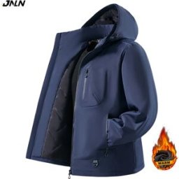 JNLN Giacca a vento calda invernale da uomo in grafene interno impermeabile giacche in pile escursionismo campeggio arrampicata sci cappotto antipioggia termico