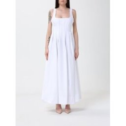 Sportmax Abito midi in cotone Bianco Taglia 44