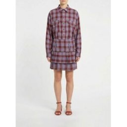 Vivienne Westwood Abito mini in lino con motivo check Fantasia Taglia 40