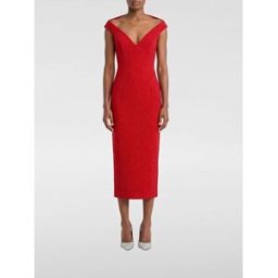 Solace London Abito midi in crêpe Rosso Taglia 8