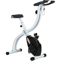 NONE Cyclette magnetica pieghevole a 8 livelli di resistenza, slot regolabile, acciaio, 97x43x110 cm, nera
