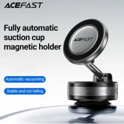 ACEFAST Supporto per telefono Mangetic con ventosa elettrica per iPhone 16 15Pro Max Staffa pieghevole Supporto con rotazione a 360 gradi per ufficio da viaggio