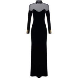 ABITO RED CARPET ELISABETTA FRANCHI IN VELLUTO E TULLE