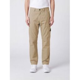 Stone Island Pantaloni cargo in cotone slim fit con patch logo Compass Sabbia Taglia 30