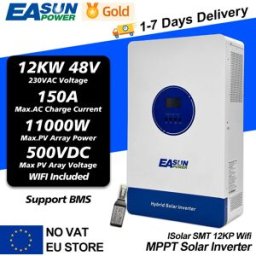 EASUN POWER Inverter solare ibrido 11KW 11000VA 48V Inverter fotovoltaico integrato Dual MPPT 160A Inverter Off Grid con WIFI RS485