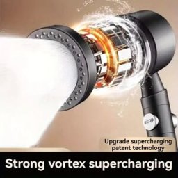 ctzszzmm Soffione Doccia Portatile a 5 Modalità con Filtro ad Alta Pressione e Risparmio Idrico, con Pulsante di Arresto, Set Accessori Bagno
