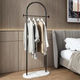 NONE Appendiabiti ad Arco, Moderno Porta Abiti Nero a Forma di Arco per Spazi Ristretti, Robusto Appendiabiti in Metallo, Stand Appendiabiti per Camera da Letto, Armadio, Ingresso, Esposizione Boutique