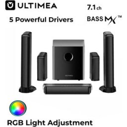 ULTIMEA Apollo S70 Ultra Soundbar con Audio Surround Virtuale 7.1 per Smart TV, 2 Altoparlanti Surround, RGB, Subwoofer da 6,5'', 410W