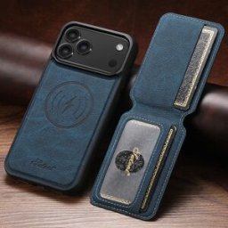 suteni Custodia per Telefono con Ricarica Wireless, Porta Carte Magnetico, Supporto in Pelle Sintetica per iPhone 18 Pro Max 17 Air 16 Plus 15 14 13 12