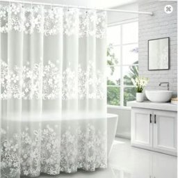 NONE Tenda da doccia floreale in PEVA 180x200 cm impermeabile e antimuffa con ganci per l'arredamento del bagno e della vasca