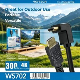 NONE Cavo HDMI 4K 1.5/3/5M ad Angolo Retto Standard Mini per TV PS4 Xbox Fotocamera