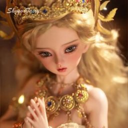 oueneifs ShugaFairy BJD 1/4 Joan I Fullset Dea Greca del Sole Abito con Filo Dorato Scintillante Fatto a Mano Bambola Articolata Personalizzata