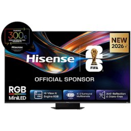 Hisense 65UR9S, Smart TV RGB MiniLED 170Hz 65" 4K, Schermo Anti-Riflesso, 100% BT2020, Dolby Atmos 4.1.2 By Devialet, Vision IQ, VIDAA OS, USB-C, Native Game Mode, Wifi 6E, BT, lativù 4K
