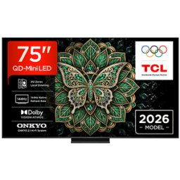 TCL TV 75C6K PRO, Smart 75”, QD-Mini LED TV, 4K HDR 1000 nits, 312 zone di dimming, Google Dolby Vision & Atmos, 2.1 Onkyo, 144Hz, AirPlay 2