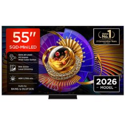 TCL TV 55C7L, Smart 55'', SQD‑Mini LED, 4K HDR, 2700 nit, 800 zone di dimming, Google TV, 144Hz, Dolby Vision & Atmos, Audio Bang Olufsen