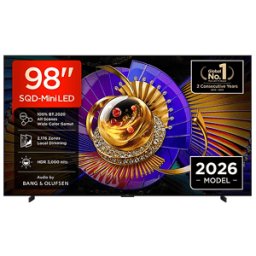 TCL TV 98C7L, Smart 98'', SQD‑Mini LED, 4K HDR, 3000 nit, 2.176 zone di dimming, Google TV, 144Hz, Dolby Vision & Atmos, Audio Bang Olufsen