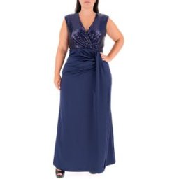 RINASCIMENTO CURVY Abito con paillettes BLU NAVY 52