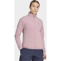Adidas Womens Giacca Terrex Multi Essentials Con Zip Integrale IN Tessuto Felpato - Viola, viola viola Donna taglia S