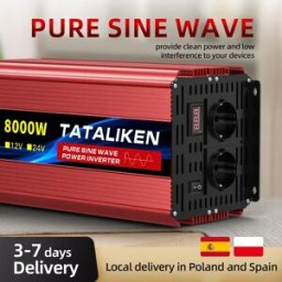 TATALIKEN 5000W/6000W/7000W/8000W/10000W Inverter a onda pura DC 24v a AC 220v 50 hz inverter di potenza presa UE