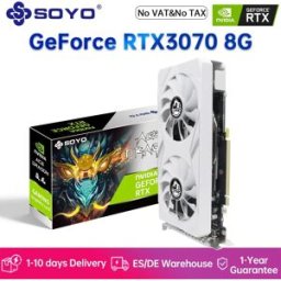 Soyo Scheda grafica NVIDIA GeForce RTX3070 8G Memoria GDDR6 Scheda grafica da gioco a 256 bit PCIE4.0x16 compatibile con HDMI DP per computer desktop