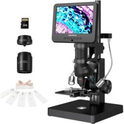 ANDONSTAR 5000X UHD 2160P microscopio digitale HDMI 5000X AD266S 24MP microscopio per saldatura PCB con microscopio biologico a 5 lenti