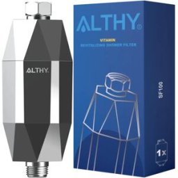 ALTHY SF100 Filtro doccia rivitalizzante alla vitamina C - Riduce il cloro e i metalli pesanti - Aiuta a ridurre la pelle secca/pruriginosa, la forfora, l'eczema
