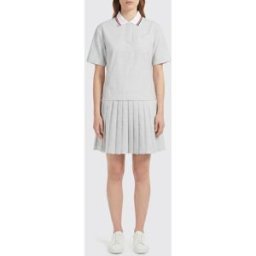 Thom Browne Abito a polo in cotone Grigio Taglia 38
