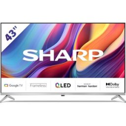 Sharp 43gp6265 Smart Tv 43 Pollici Risoluzione 4k Ultra Hd Display Qled Sistema Google Tv Colore Nero - 43gp6265