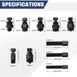 NONE Podofo Set Estrattore Volano Moto 10 Pezzi, Kit Estrattore Rotore Motore Universale, Attrezzo Estrattore Magnete, Strumento Rimozione Volano Moto Dirt Bike ATV, Riparazione Motori Piccoli con